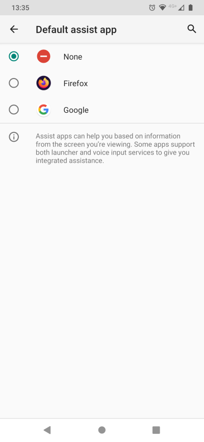 Default app