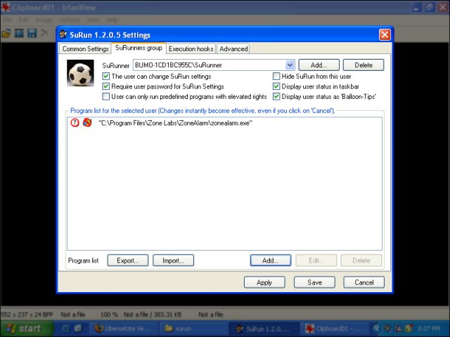 User configured