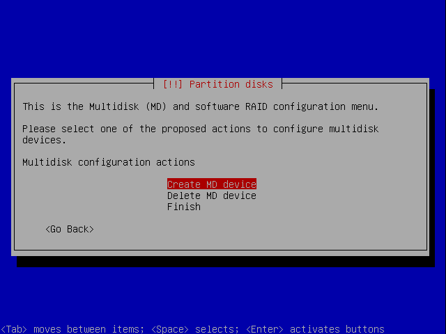Create MD device
