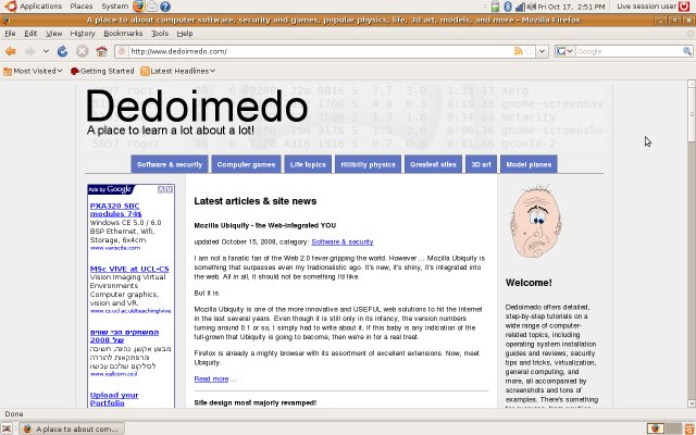 Ubuntu 8.10 Firefox