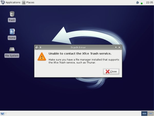 Desktop error again