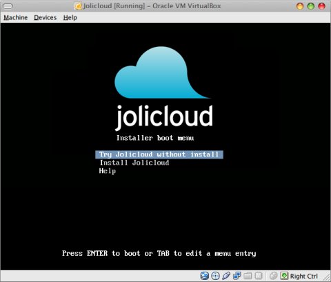 Jolicloud in VirtualBox 4