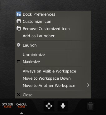 Icon actions