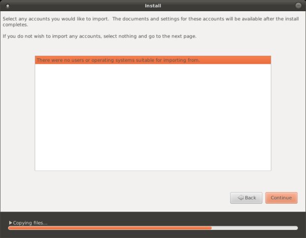No user import