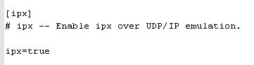 DOSBox multiplayer enable ipx